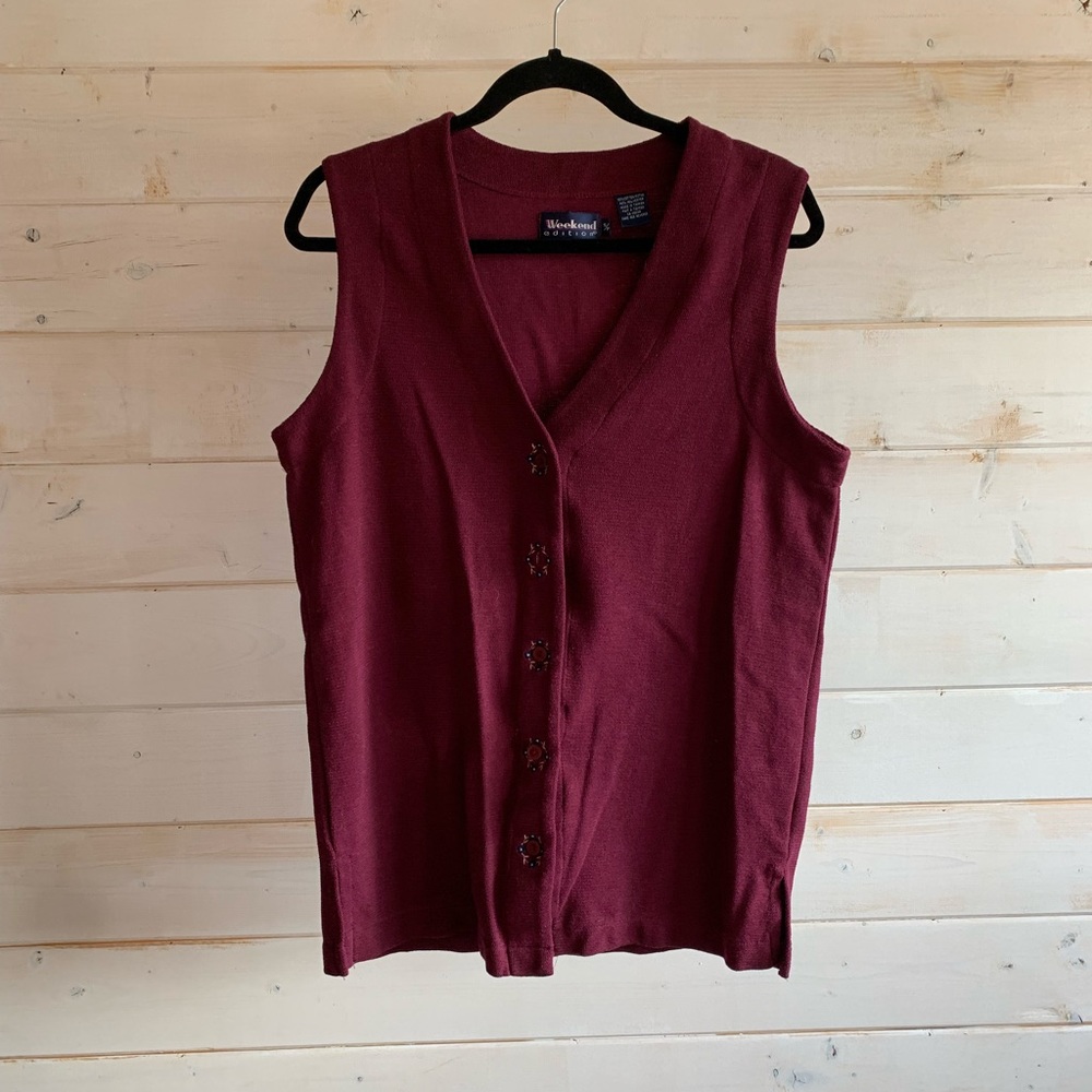 Weekend Edition | Plum Coloured Sweater Vest